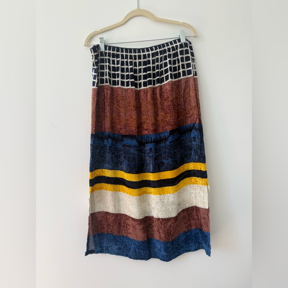 Colorful Patterned Midi Skirt